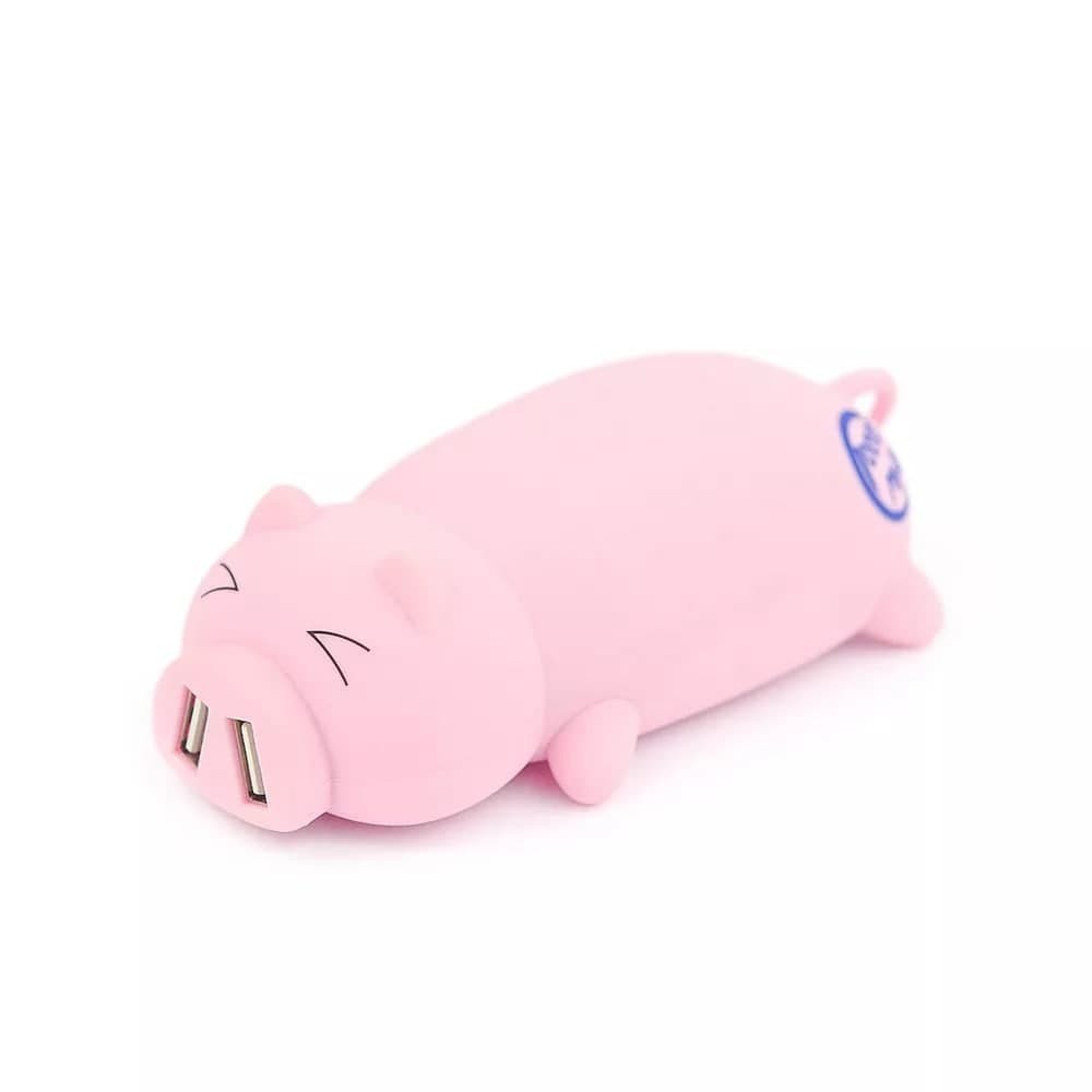 

Универсальная мобильная батарея Alls Emoji "Свинка" Портативный аккумулятор Power Bank 10000 mAh Pink