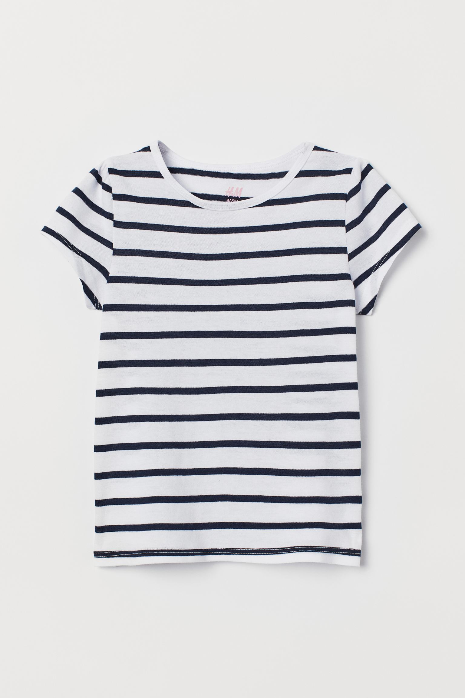 

Футболка H&M 122 128см белый темно синяя полоска 912709248