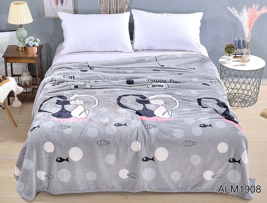 

Плед Tag Tekstil Евро 200*220 см Велсофт микрофибра арт.3942_alm1908