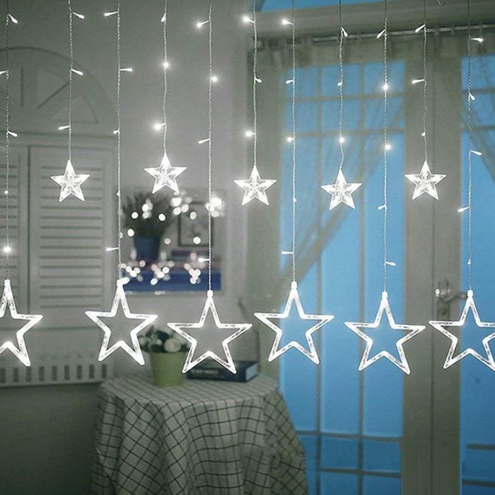 

Світлодіодна гірлянда LEDLight "Зорепад" 12 зірок прозорий провід 3 м White