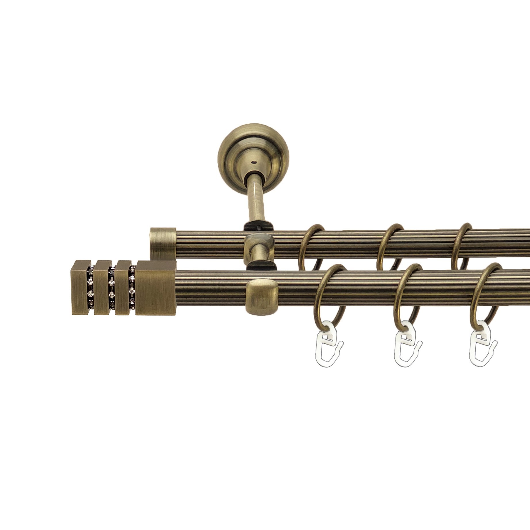 

Карниз Orvit Ацтека металевий дворядний відкритий рифлена труба кільце металеве Антик 19\16 мм 160 см (00-00017319)