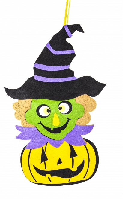 

Подвеска фетровая на Halloween Ведьма и Тыква