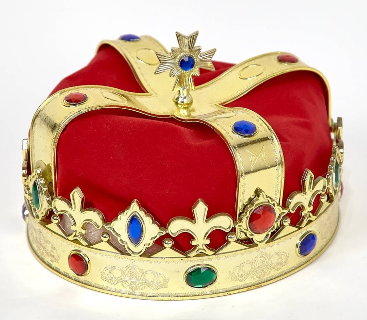 

Шапка корона Царь красная бархатная