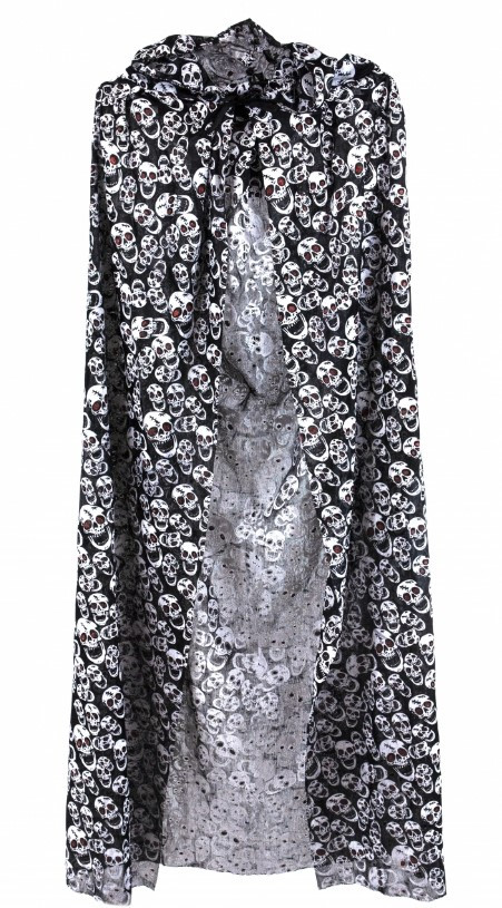 

Плащ карнавальный в черепках Хэллоуин Halloween 110 см