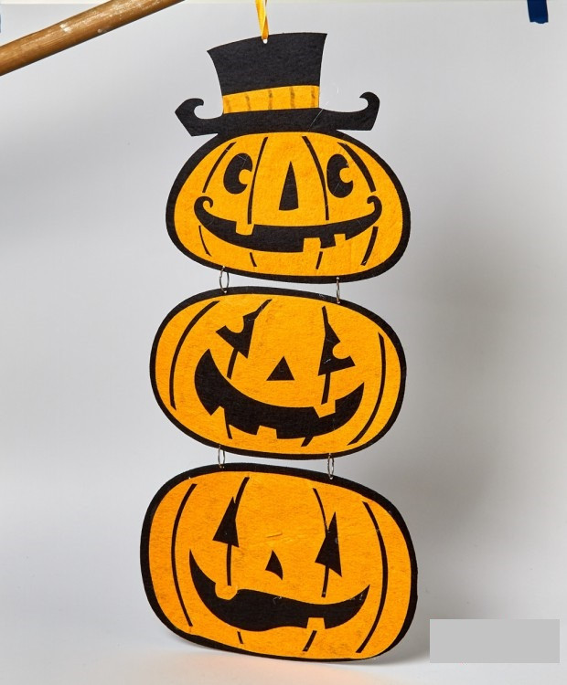 

Фетровая подвеска Тыква тройная на Halloween
