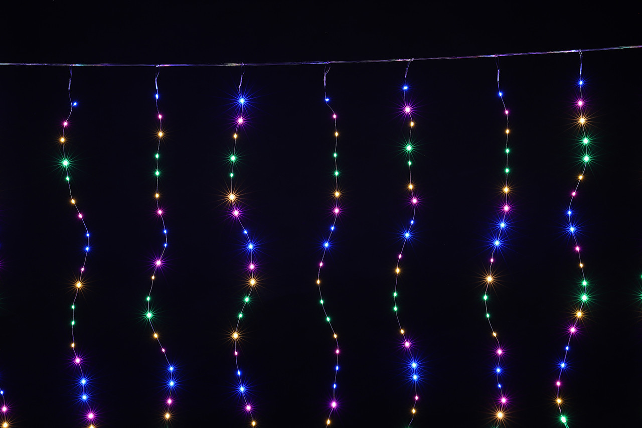 

Гирлянда Xmas (Штора) 3M*2M) 200 led M-9 Мультицветная (Copper) на медной проволоке+соед