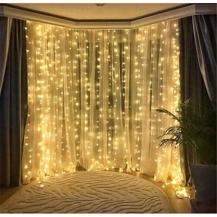 

Гирлянда Xmas (Водопад 3M*2M) 360LED WW-3 Теплый белый 12 рядов