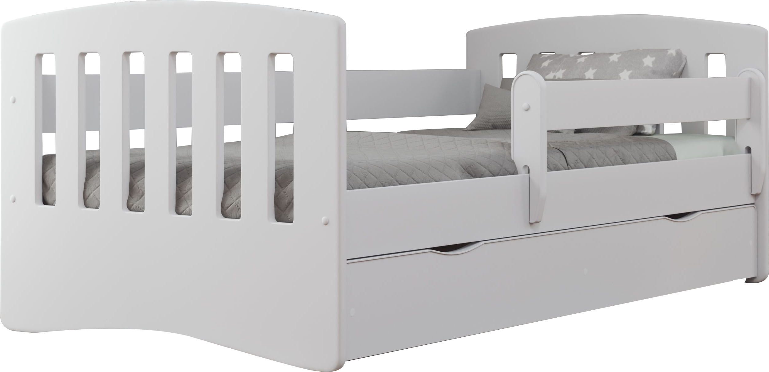 

Детская кровать Kocot Kids Classic 1 с ящиком 180 х 80 см Белая (5903282030770)