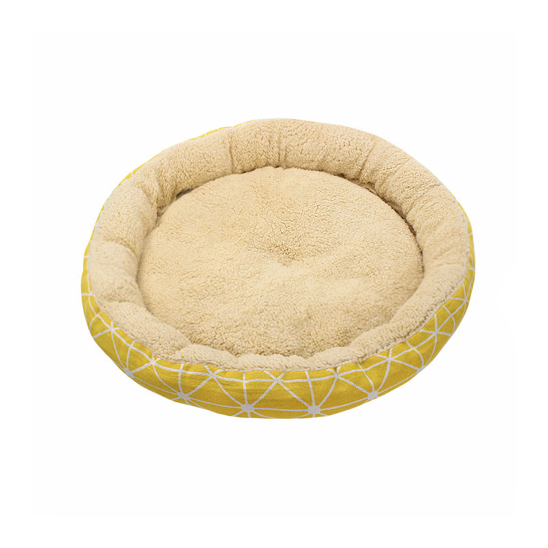 

Лежак круглый мягкий для котов собак Taotaopets 511101 Yellow 45*10 см (F_5522-26320)