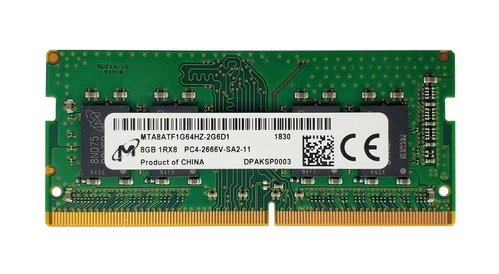 

Пам'ять MICRON 8 GB SO-DIMM DDR4 2666 MHz (MTA8ATF1G64HZ-2G6D1)