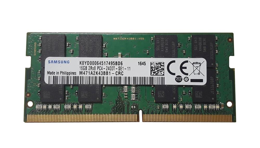 

Пам'ять Samsung 16 GB SO-DIMM DDR4 2400 MHz (M471A2K43BB1-CRC)