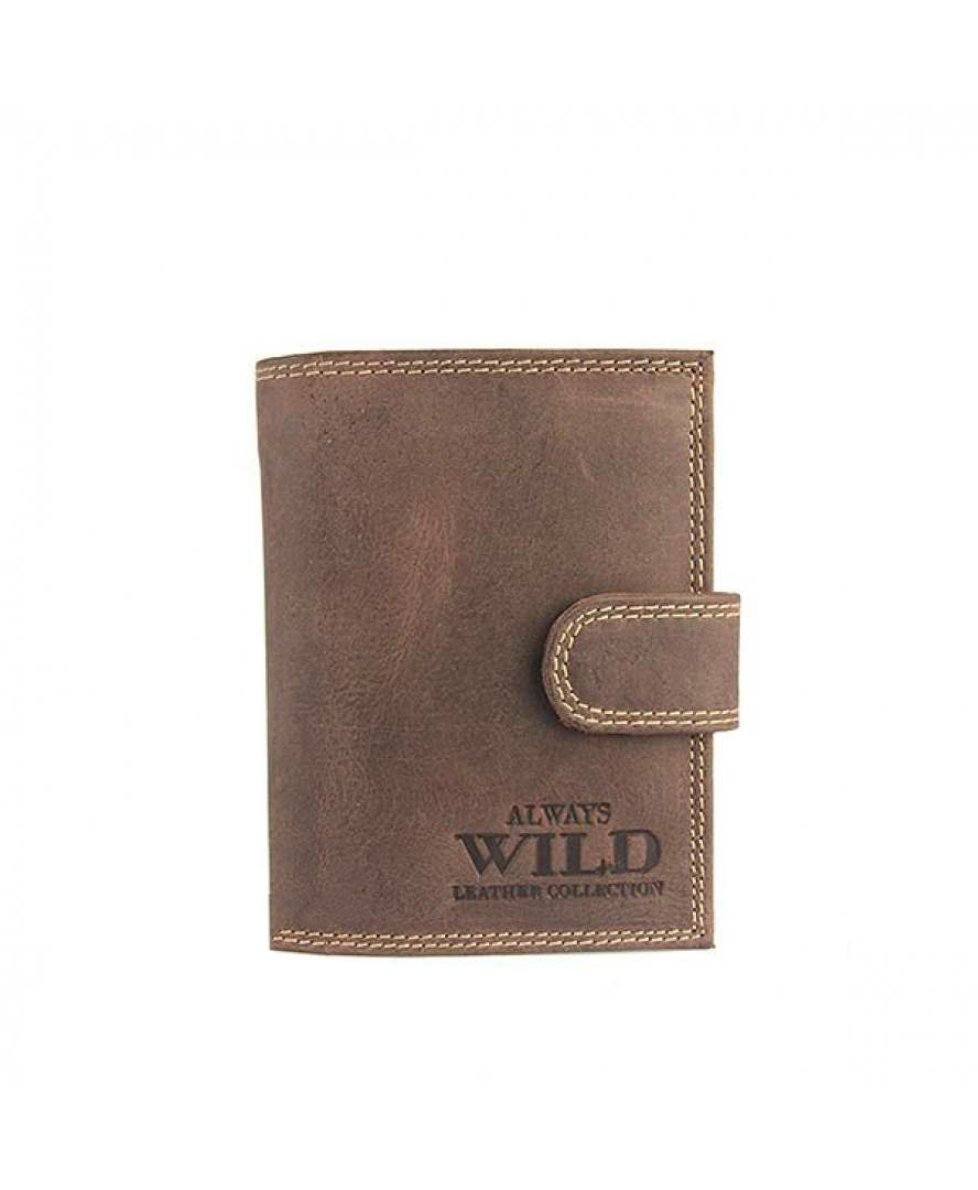 

Мужской кожаный кошелек Wild 002L-MH Коричневый