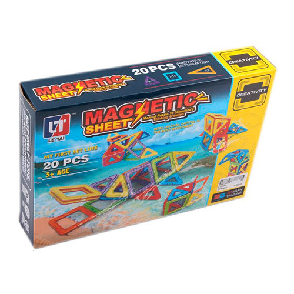 

Конструктор магнитный Limo Toy LT2005 20 деталей