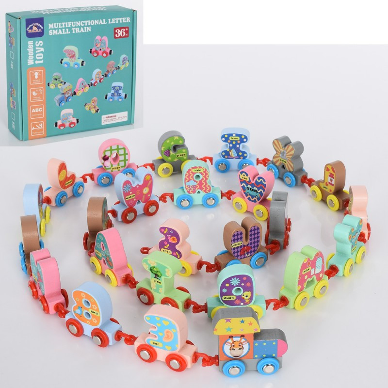 

Деревянная игрушка Паровозик MD-1640 27 деталей
