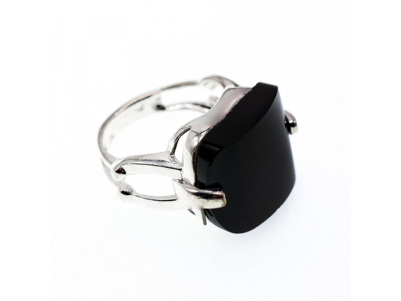 

Серебряное кольцо с нефритом Натуральный Sky Jewelry 003611