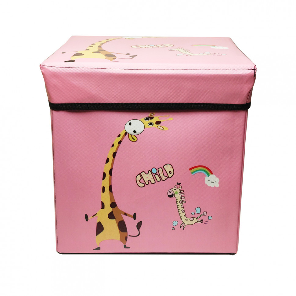 

Корзина-сундук для игрушек Metr+ CLR606 с крышкой, 35*35*50 см (Розовый)