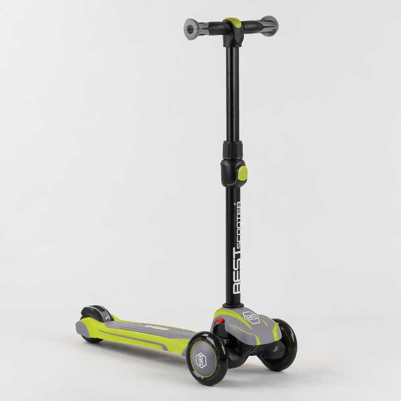

Самокат трехколесный Best Scooter MX-50105 MAXI алюминиевый руль, 3 колеса PU со светом, d=12 см