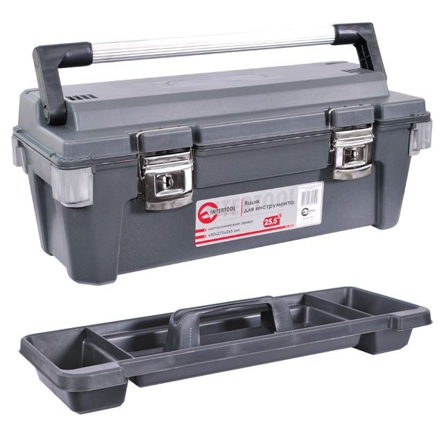 

Ящик для инструмента INTERTOOL BX-6025 25,5" 650 x 275 x 265 мм