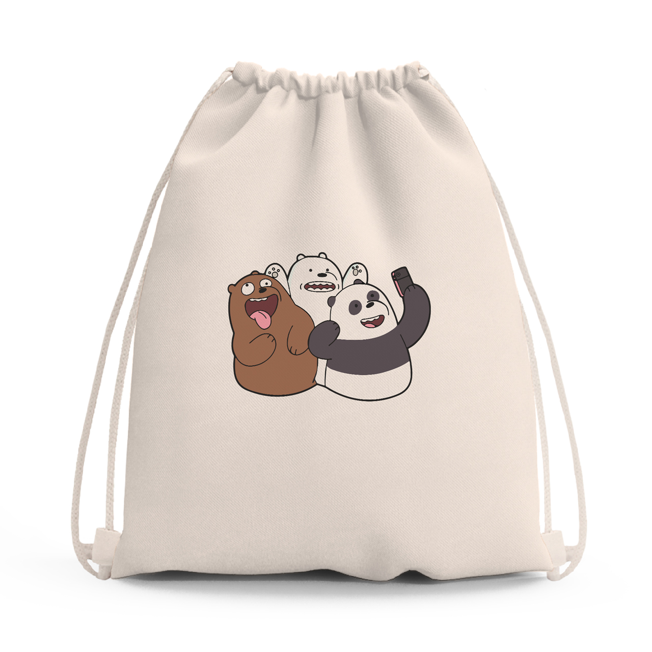 

Сумка для обуви Вся правда о медведях (We Bare Bears) (10428-2665-2) Чёрная