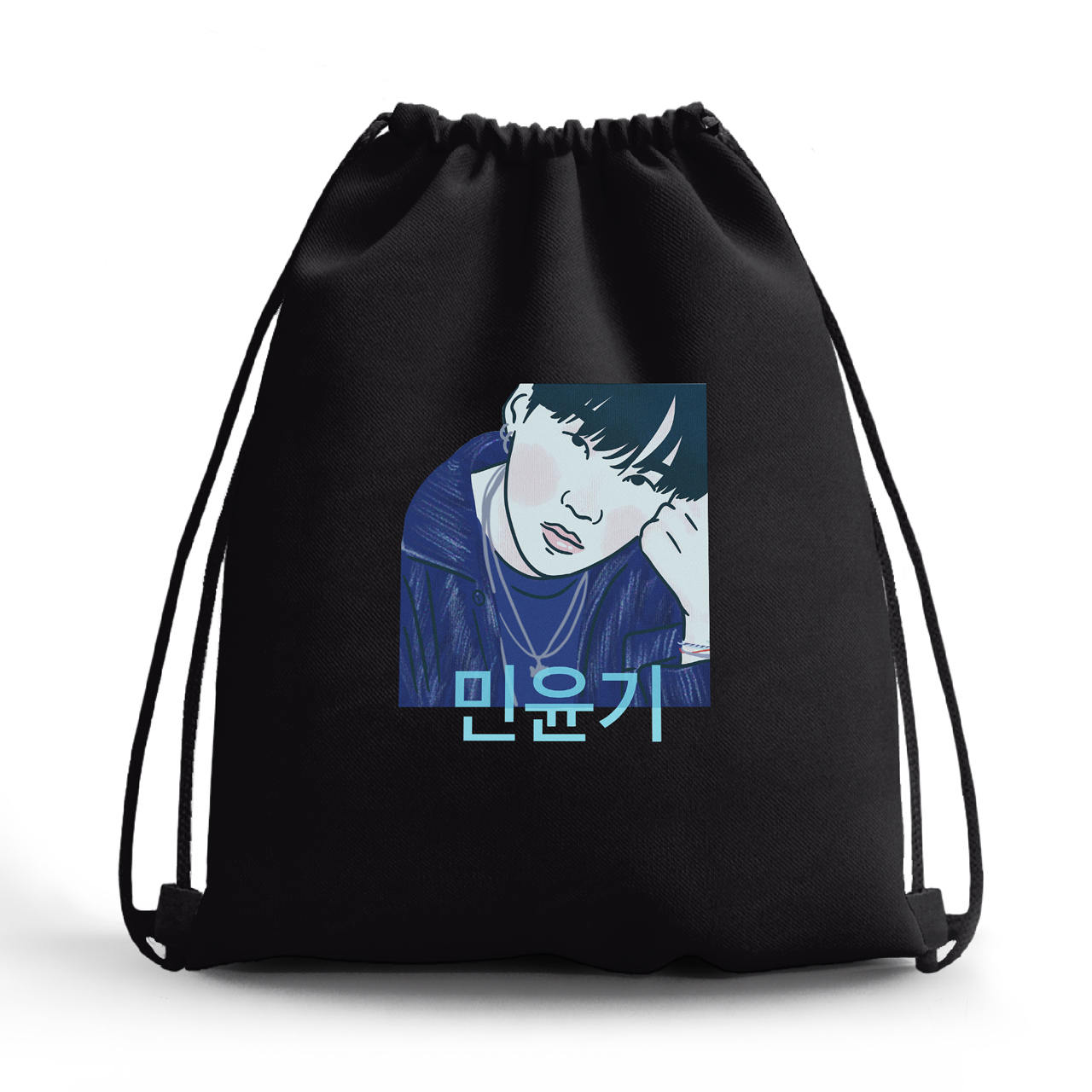 

Сумка для обуви Мин Юнги БТС (Min Yoongi BTS) (10428-3260-2) Чёрная