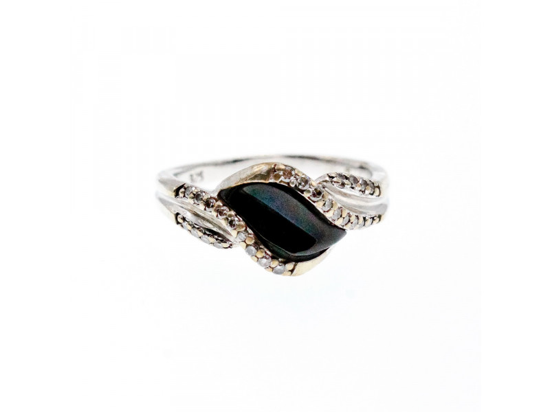 

Кольцо из серебра с ониксом и фианитами Натуральный Sky Jewelry 002732