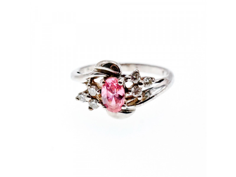 

Серебряное Кольцо с Морганитом и Фианитами Натуральный Sky Jewelry 002131