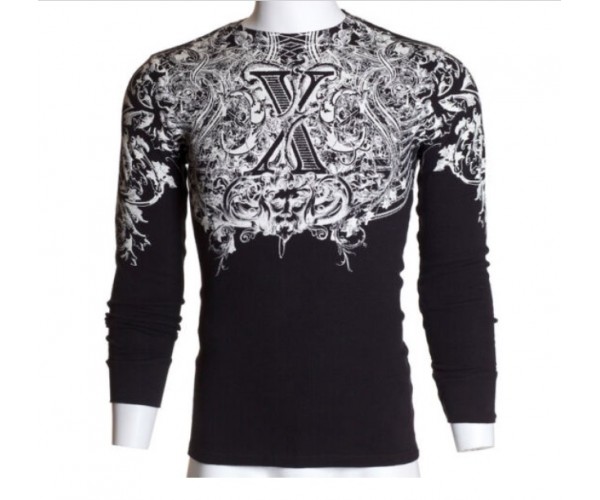 

Футболка с длинным рукавом 3XL XTREME COUTURE by AFFLICTION Men LONG SLEEVE THERMAL Shirt AUTUMN Tattoo Biker