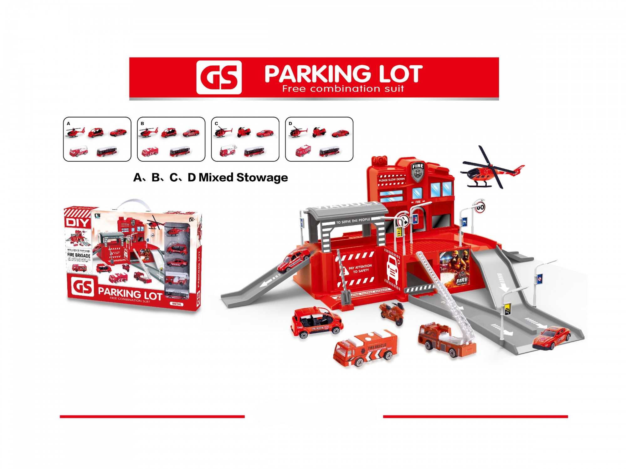 

Набор CHENGMEI TOYS CM559-11 автопаркинг с пожарными машинами (6910010559112)