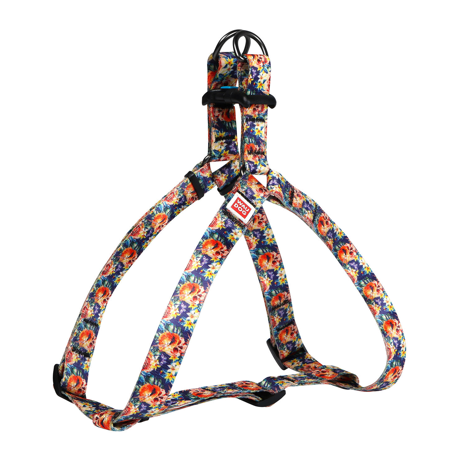 

Шлея для собак с рисунком Гламурные черепа Nylon WAUDOG ш. 20 мм, дл. 50-80 см WAUDOG BGL-WD-2079