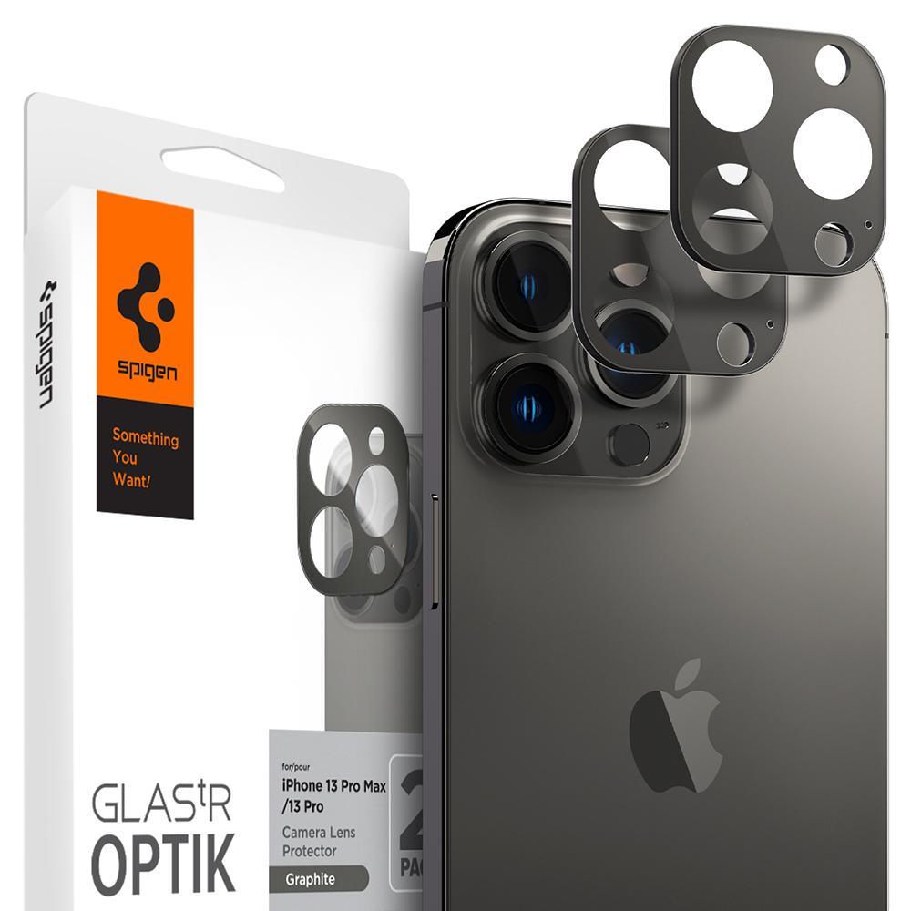 

Стекло на камеру Spigen Optik Camera Lens Protector 2-pack для iPhone 13 Pro / 13 Pro Max Graphite