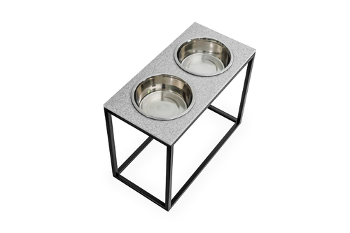 

Миски на подставке камень соль с перцем Dinner Stone Pepper Stone + Black XL20 (52x26x20cm высота/ Миски 1,8л / Диаметр 20 см) Harley & Cho BGL-HL-772