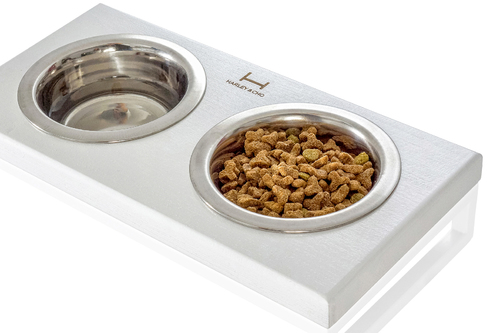 

Миски на подставке Lunch Bar White wood + White, натуральное дерево L (42 x 21 x 20 см / Миски по 0,75л) Harley & Cho BGL-HL-26