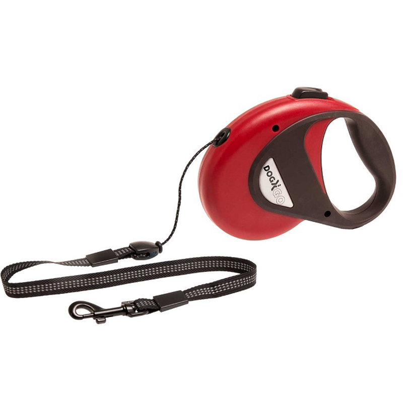 

Поводок рулетка для собак Dogx2GO Cord М красная для собак до 20 кг длина 8 м Flamingo BGL-KF-690