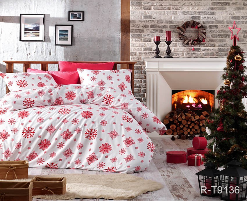 

Комплект новогоднего постельного белья Tag Tekstil R-T9136 Евро