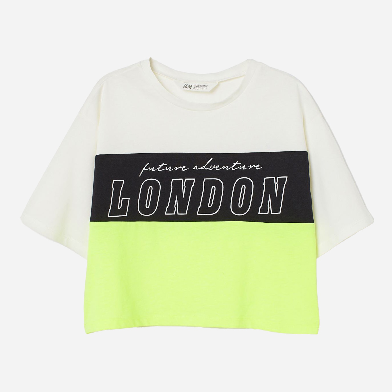 

Футболка H&M 912-805709 134-140 см Бело-черная