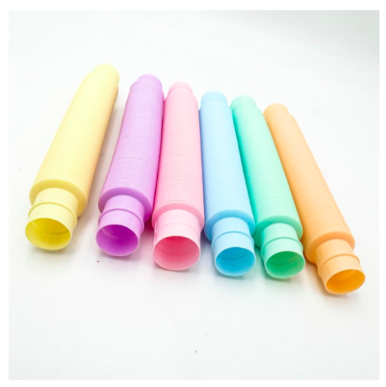 

Развивающая сенсорная детская игрушка гофрированные трубки антистресс поп туб растягивающаяся 20-75 см UKC Pop