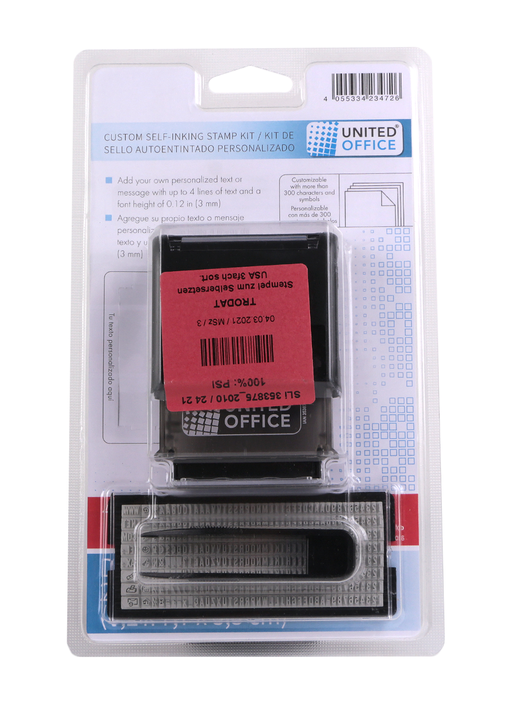 

Текстовый наборный штамп, 6х9 см UNITED OFFICE черный CO-550164