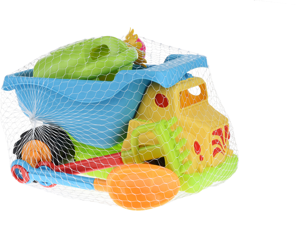 

Набор для игры с песком Same Toy Грузовик-самосвал желтый 6 предметов (973Ut-2)