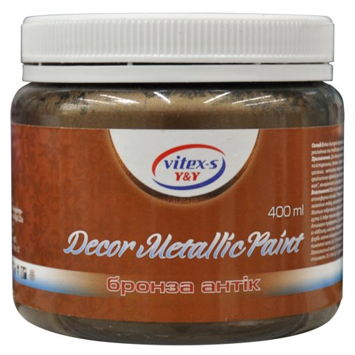

Декоративная краска Vitex Decor Metallik Paint бронза антик 0.4 л (11784311)