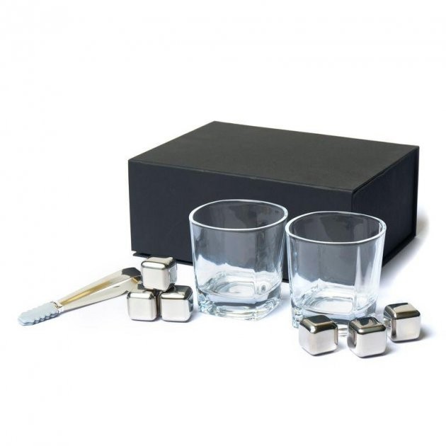 

Подарочный набор для виски Decanto (2 бокала, камни с пинцетом 6 штук) 980044