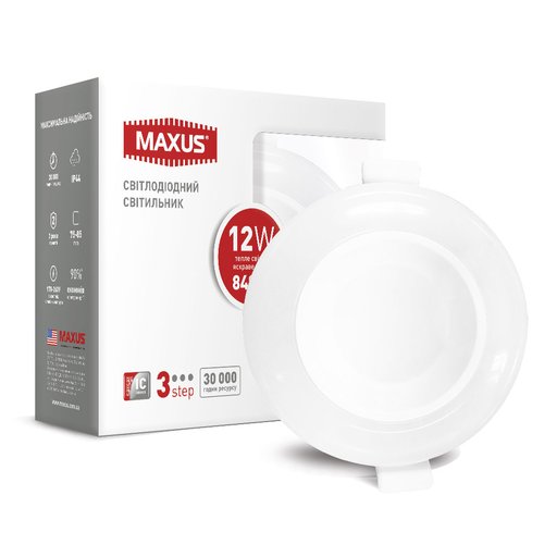 

Точечный светильник LED Maxus SDL 12W 3000/4100K КРУГ (11901225)