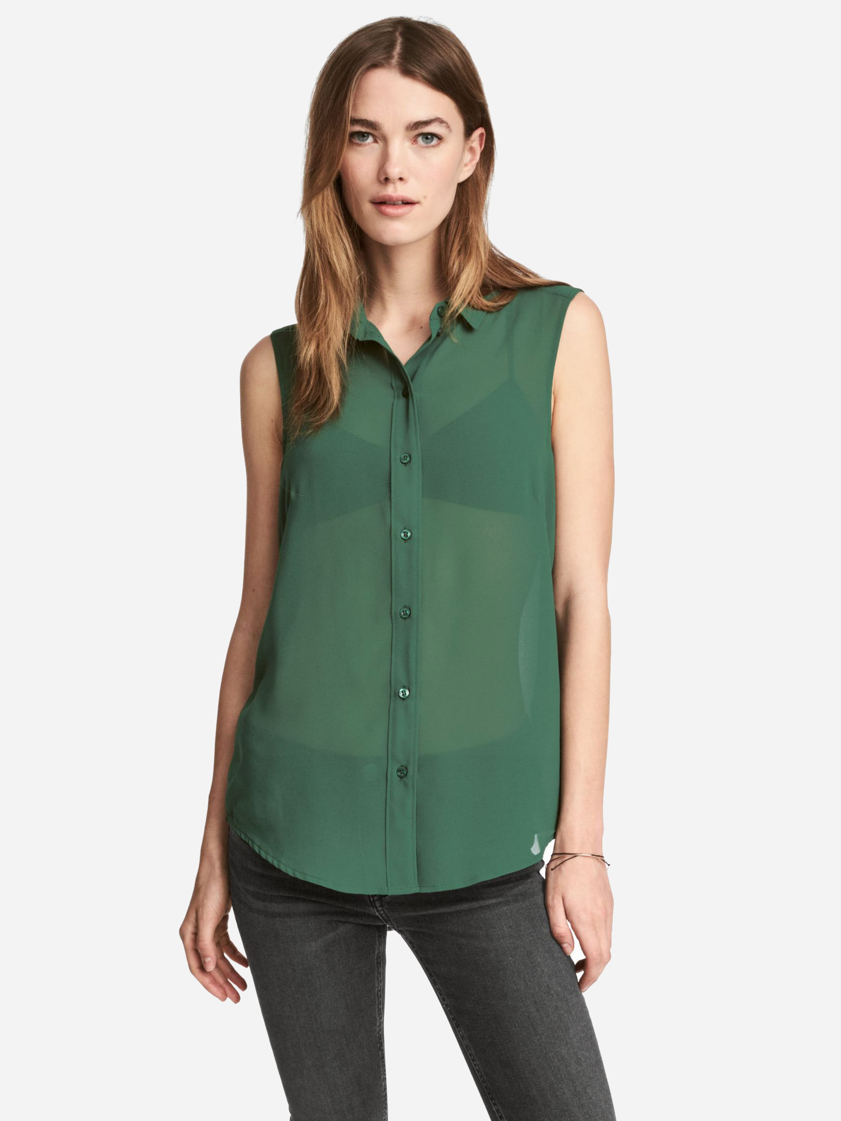 

Блузка H&M 912-389535  Темно-зеленая, Блузка H&M 912-389535 36 Темно-зеленая