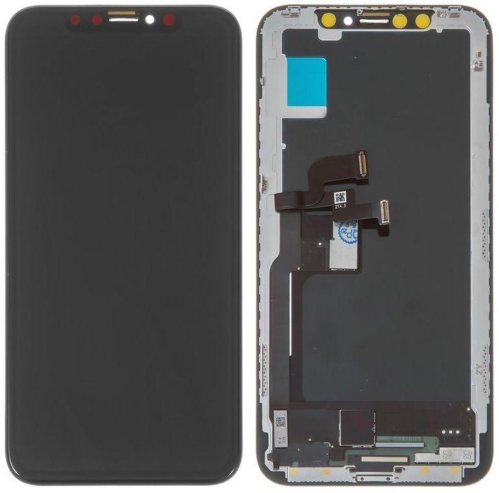 

Дисплей iPhone X (5.8") Black Original 100% с рамкой (восстановленное стекло)