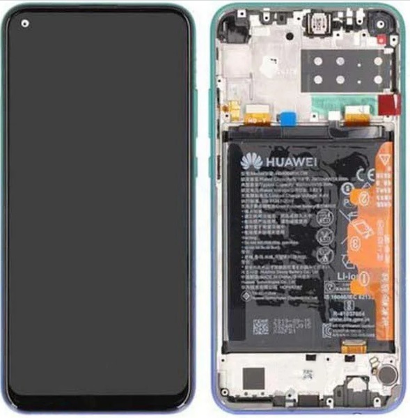 

Дисплей для Huawei P40 Lite E с сенсором и рамкой синего цвета High copy