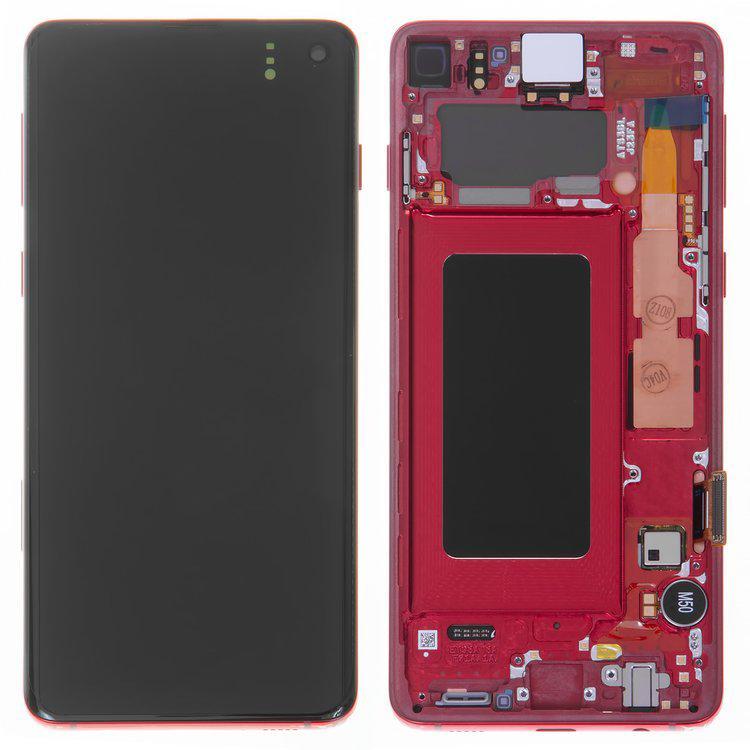 

Дисплей для Samsung G973 Red S10 GH82 18850H с рамкой Service Original