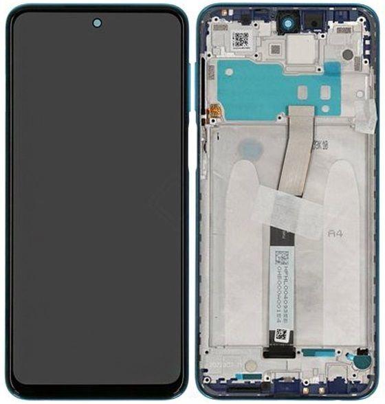 

Дисплей для Xiaomi Redmi Note 9 Pro / Redmi Note 9S с сенсором и рамкой синего цвета High copy