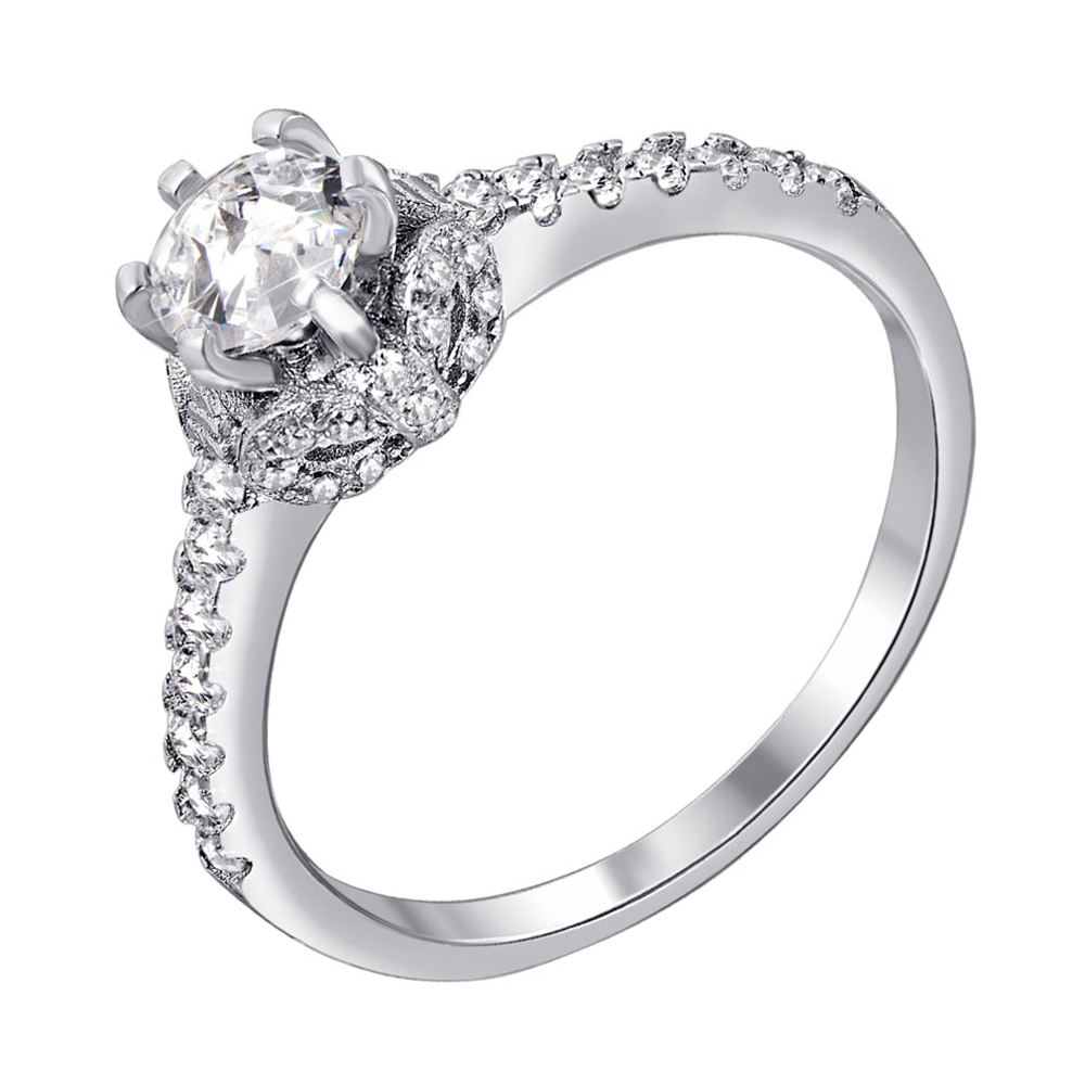 

Серебряное кольцо с фианитами 000117769 16.5 размера