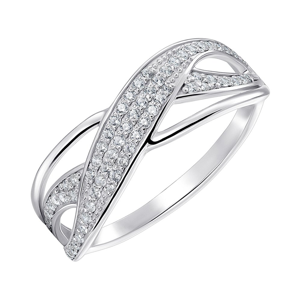 

Серебряное кольцо с фианитами 000150667 16 размера