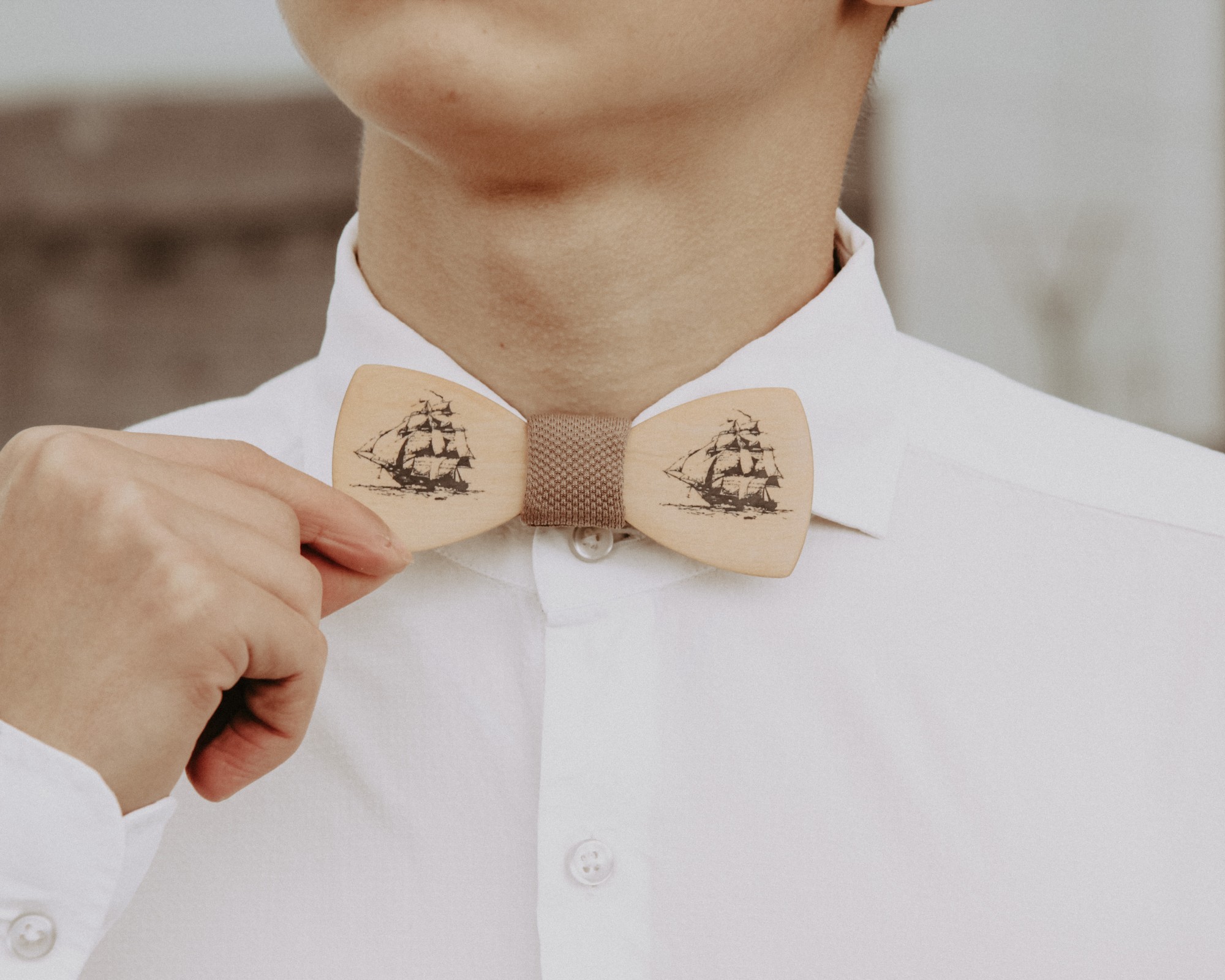 

Галстук-бабочка из натурального дерева HandMade 004