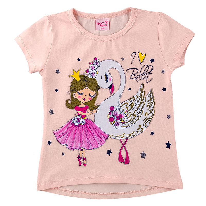 

Футболка для девочки MOCCIS KIDS 86 см персиковый